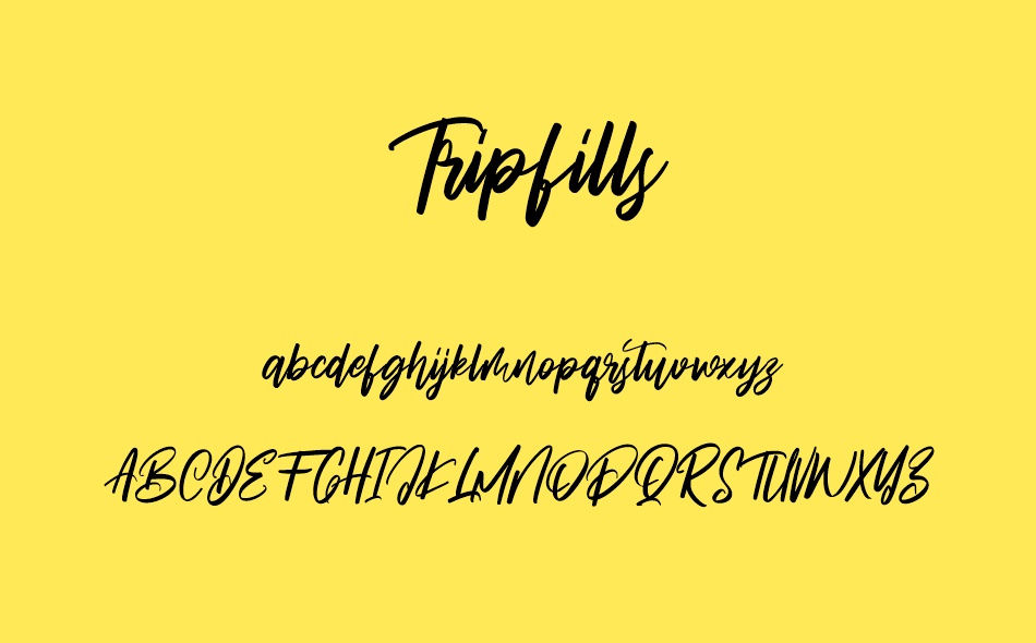 Tripfills font