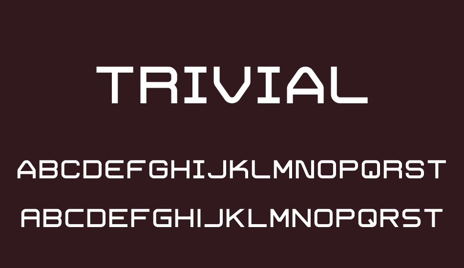 trivial font