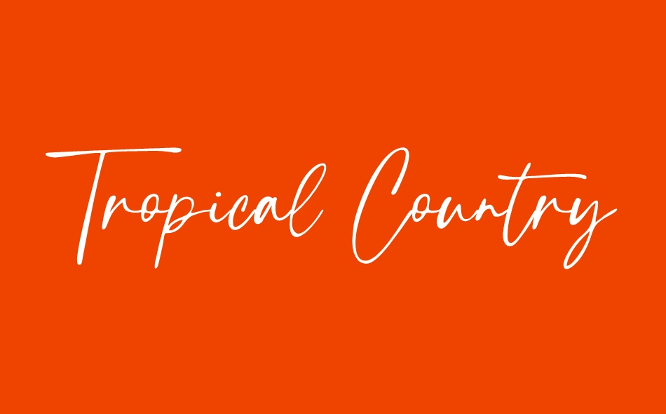 Tropical Country font big