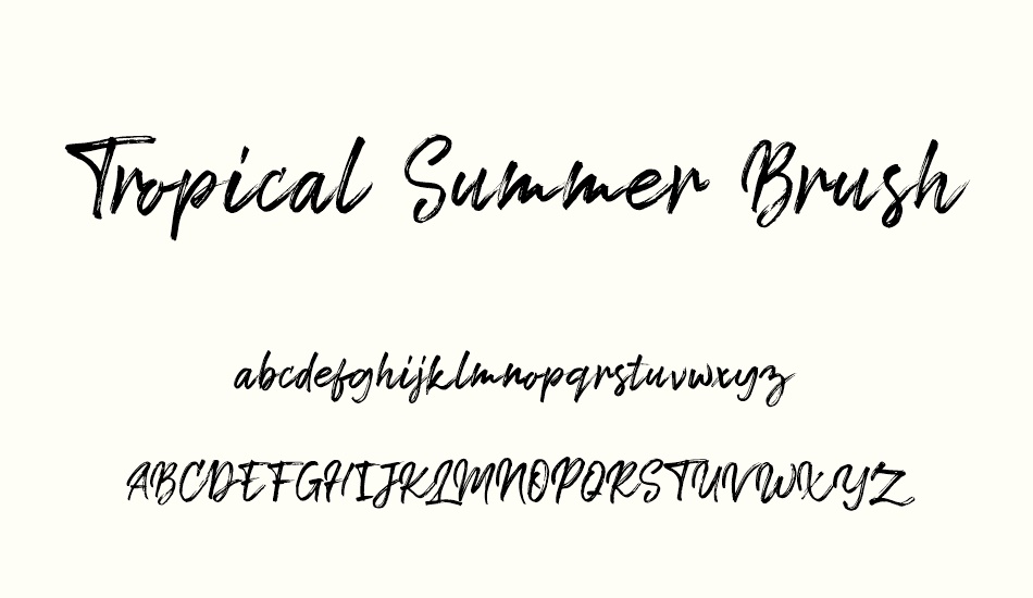 tropical-summer-brush font