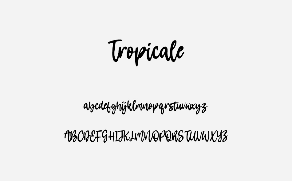 Tropicale font