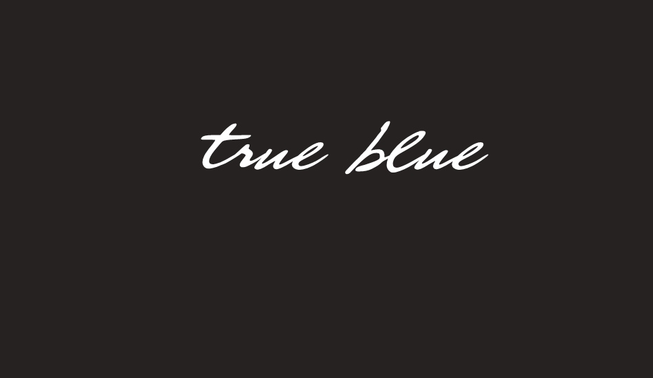 true-blue font big