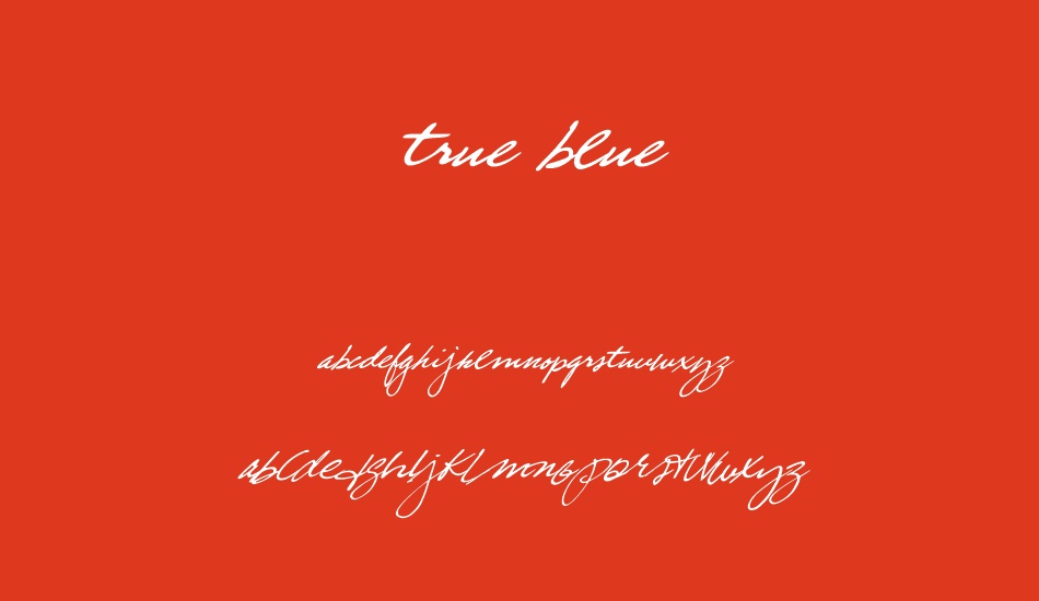 true-blue font