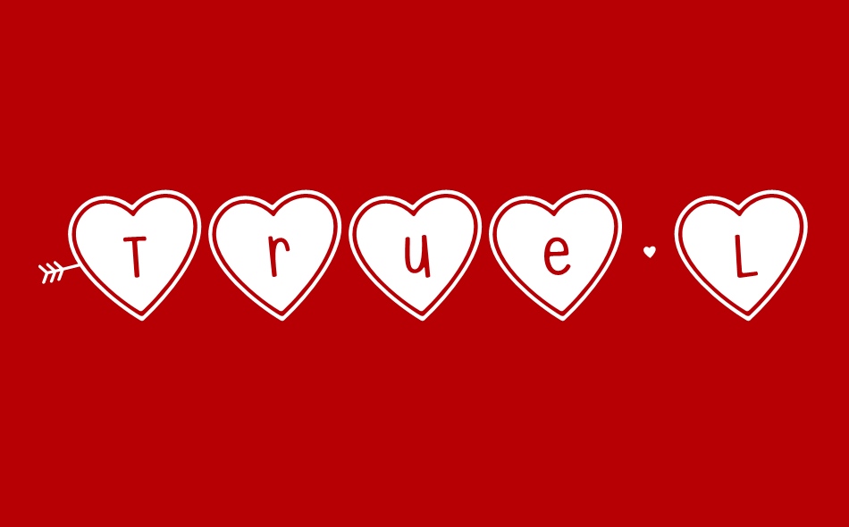 True Love Hearts font big