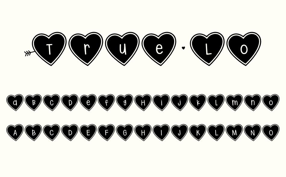 True Love Hearts font