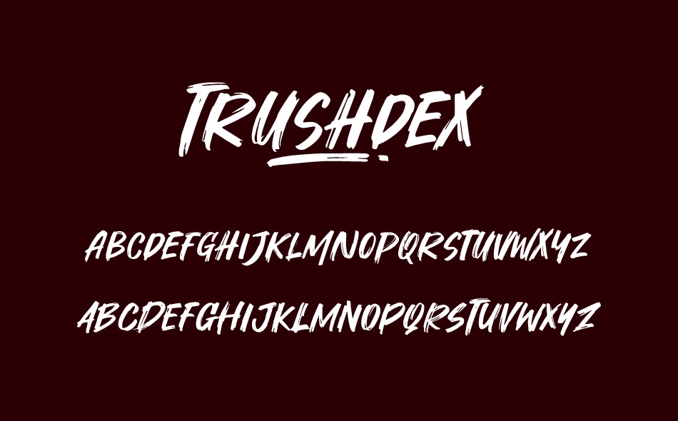 Trushdex font