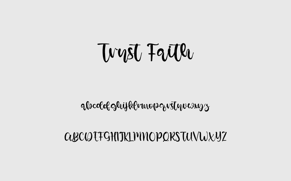 Trust Faith font