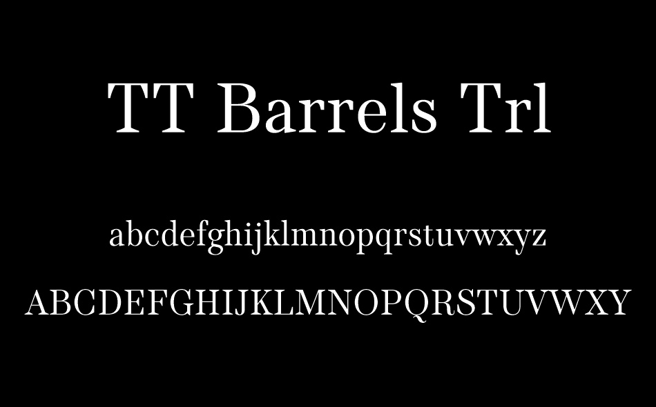 TT Barrels font