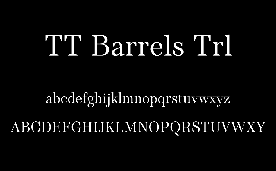 TT Barrels font