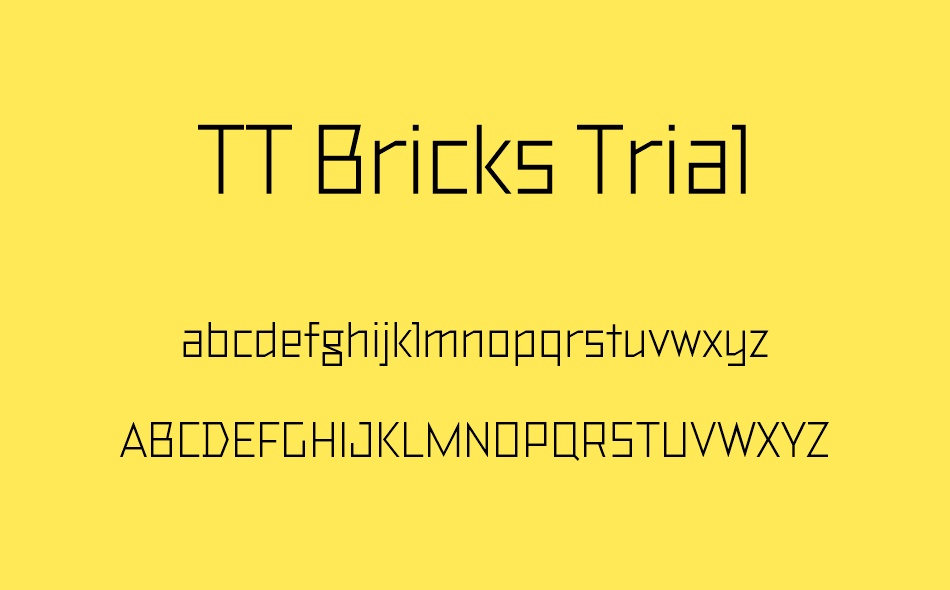 TT Bricks font
