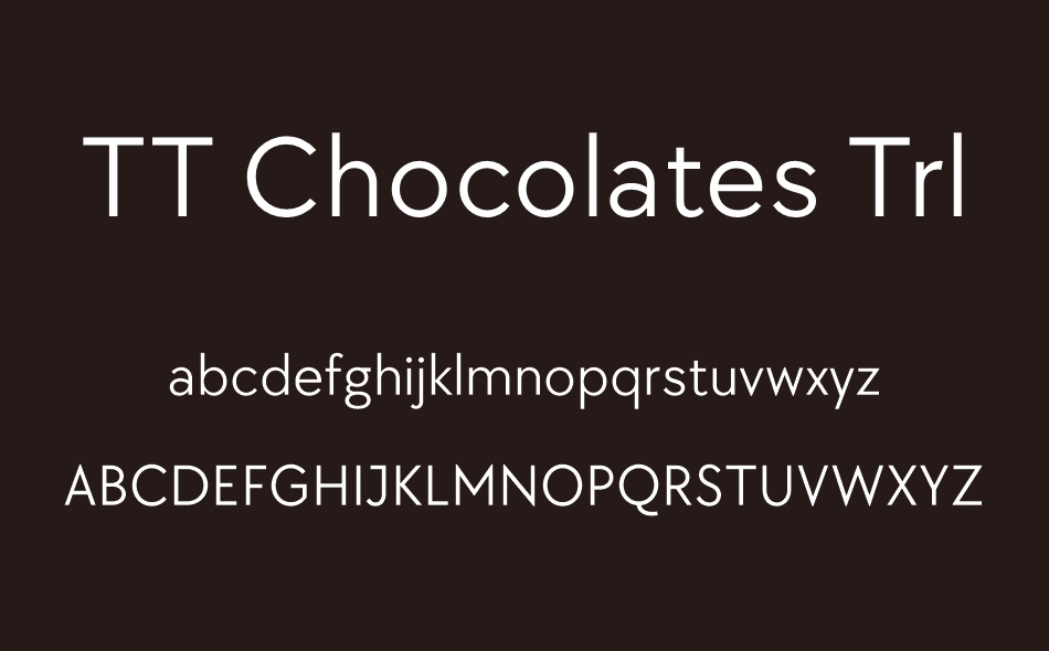 TT Chocolates font