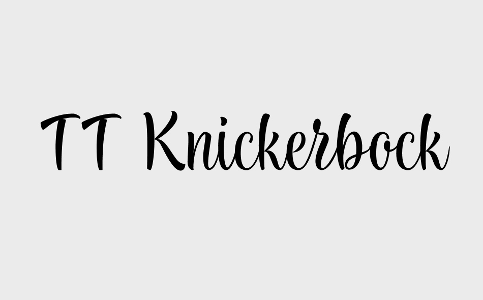 TT Knickerbockers Script font big