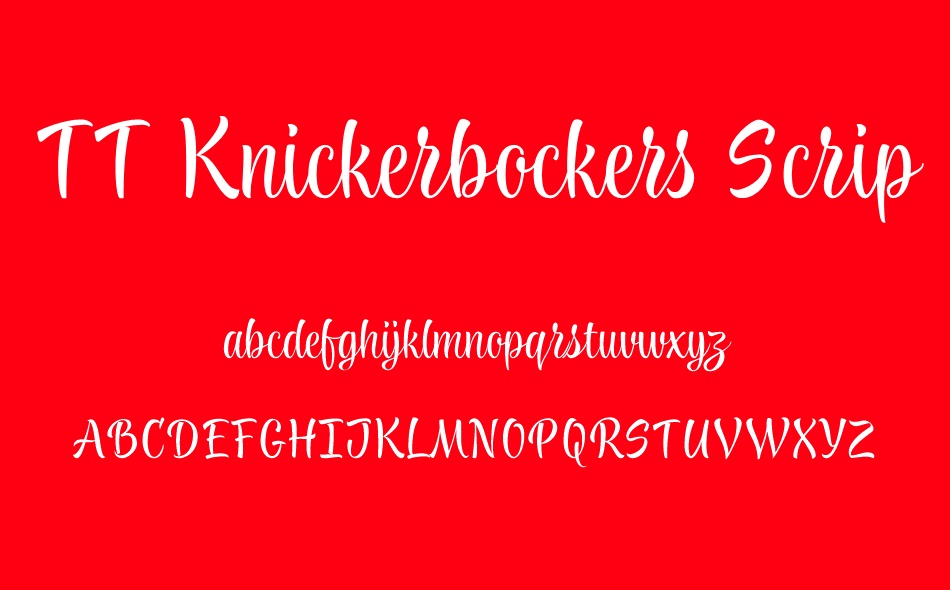 TT Knickerbockers Script font