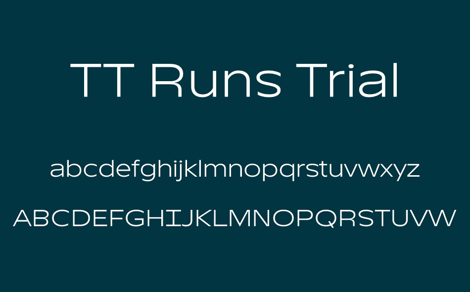 TT Runs font