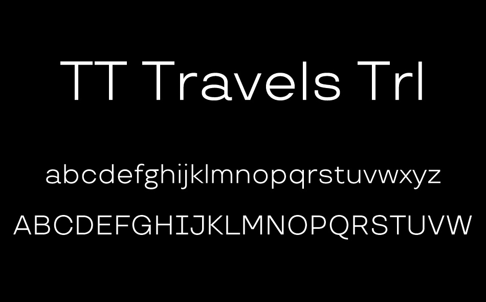 TT Travels font