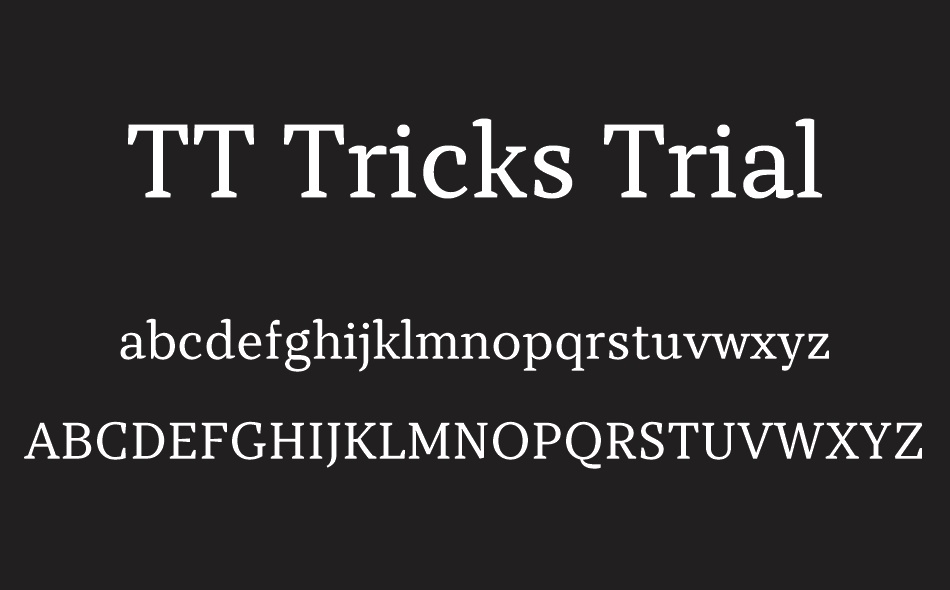 TT Tricks font