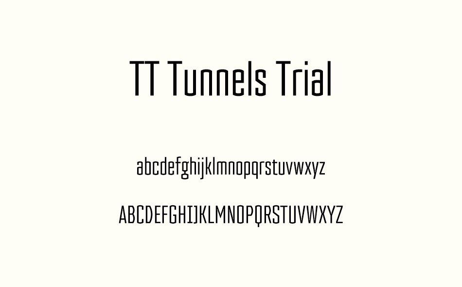 TT Tunnels font