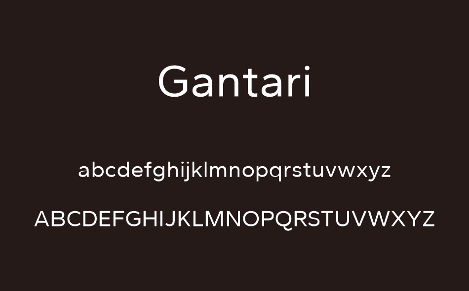 Gantari font