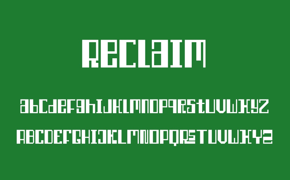Reclaim font