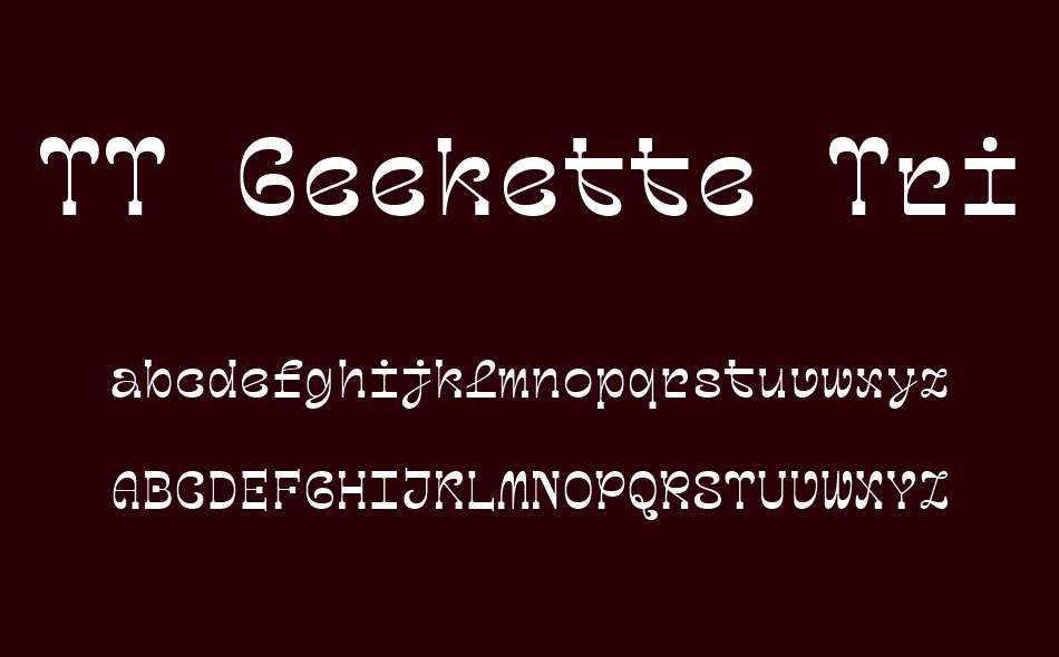TT Geekette font