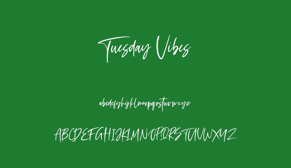 tuesday-vibes font