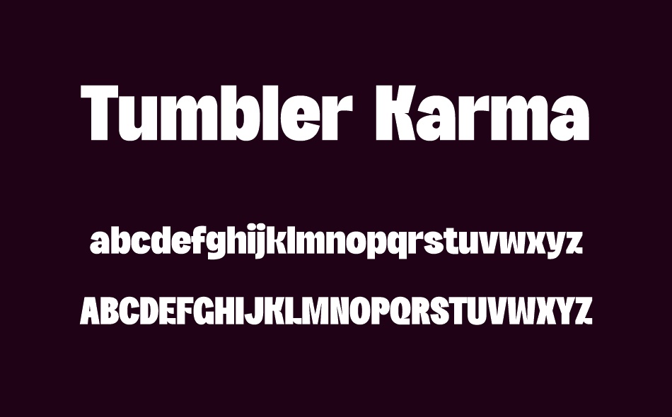 Tumbler Karma font