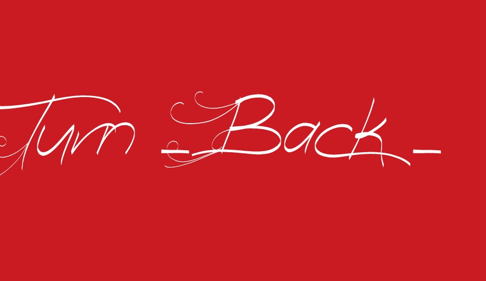 turn-back-time font big