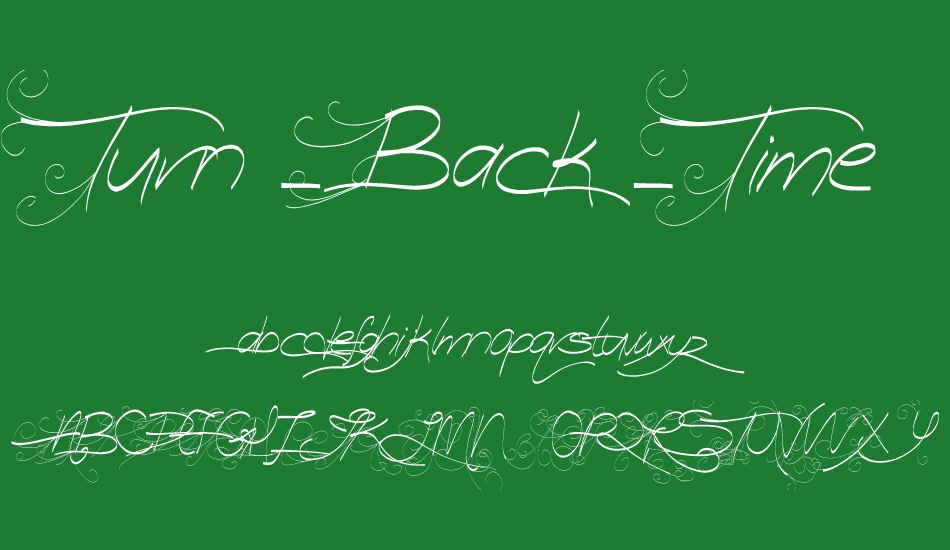 turn-back-time font