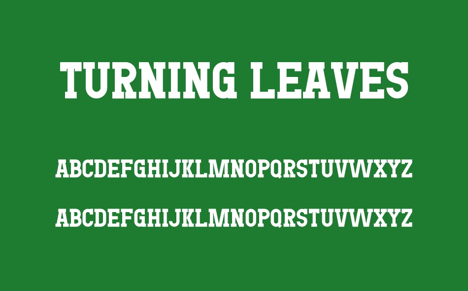 TURNING LEAVES font