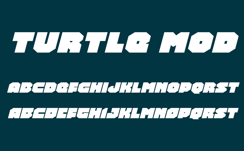 Turtle Mode font
