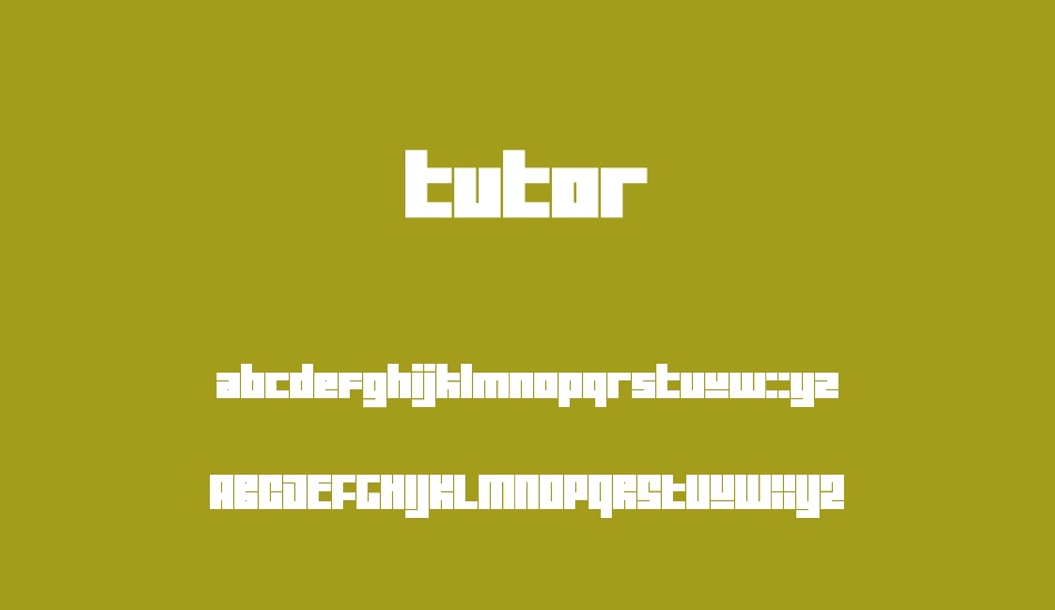 tutor font