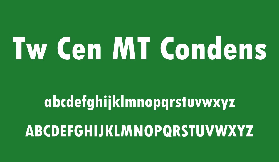Tw Cen Mt Condensed Extra Bold Free Font