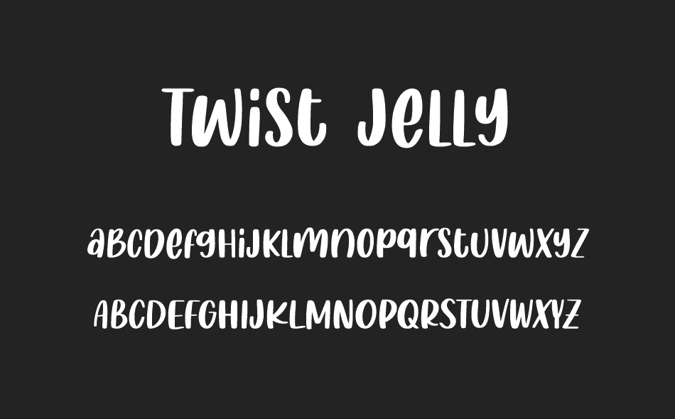Twist Jelly font