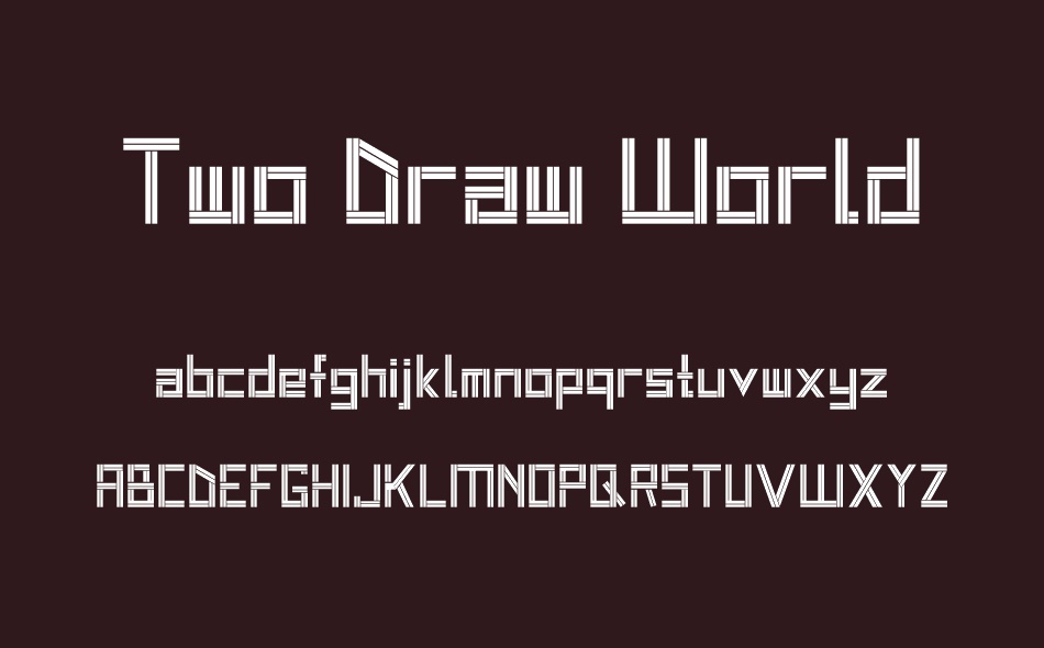 Two Draw World font