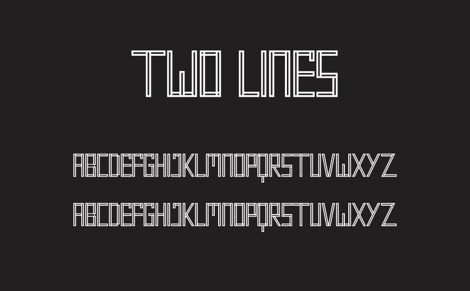 Two Lines font