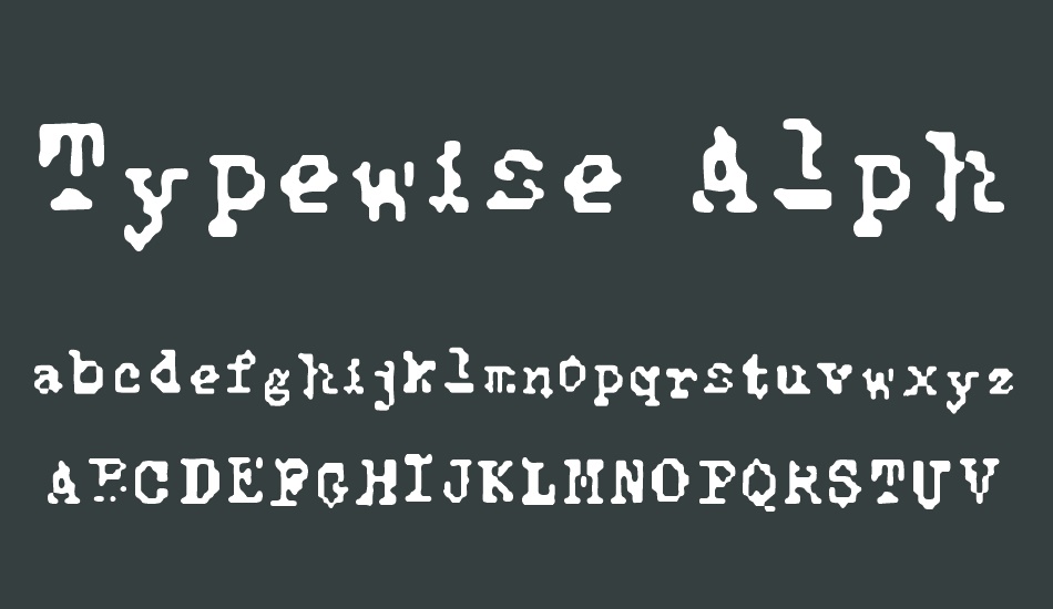 typewise-alpha font