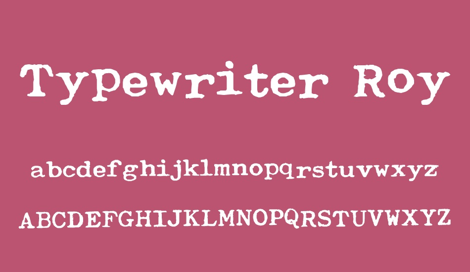typewriter-royal-200 font