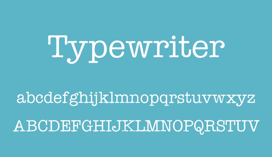 typewriter font