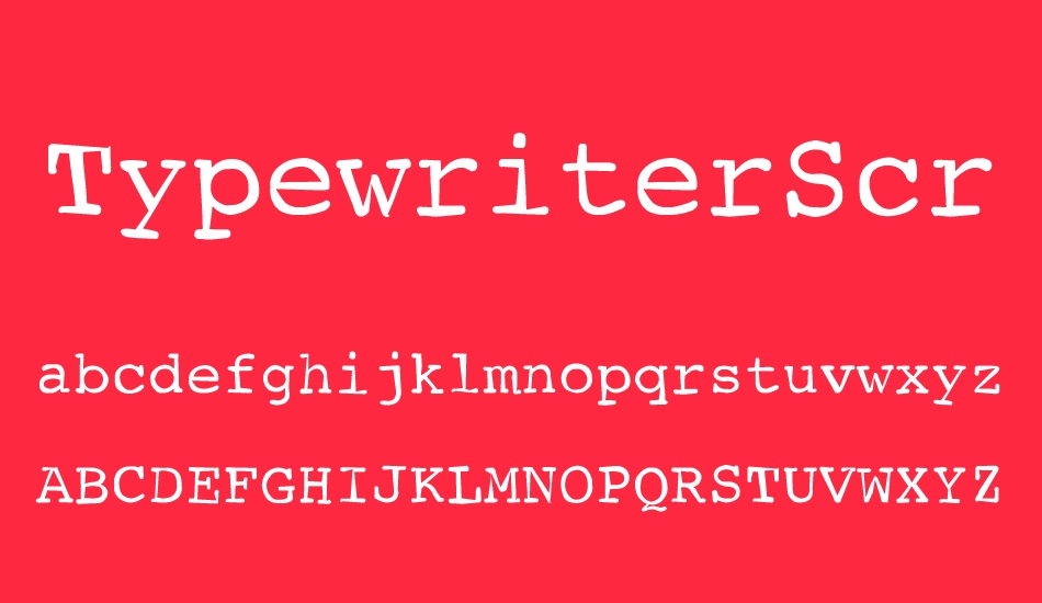 typewriterscribbled font