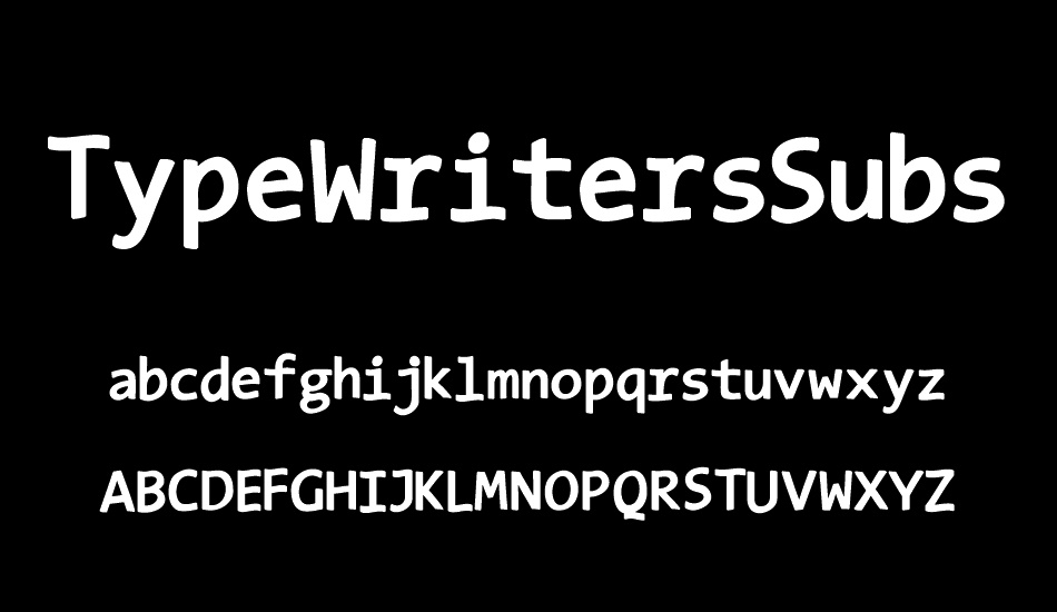typewriterssubstitute-black font