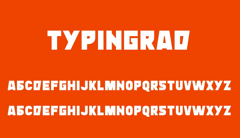 typingrad font