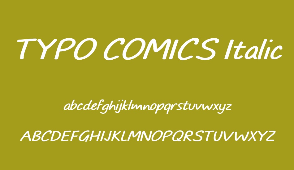 typo-comıcs-ıtalic-demo font