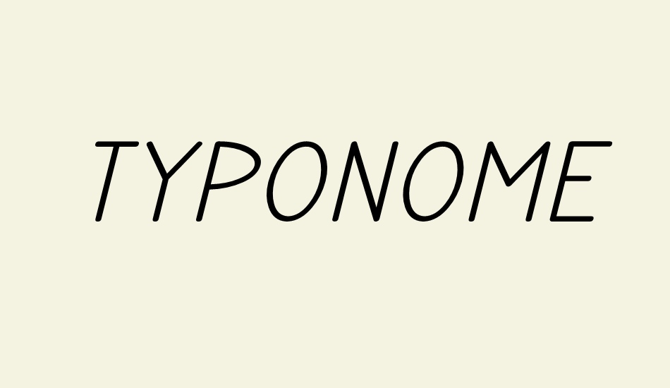 typonome font big