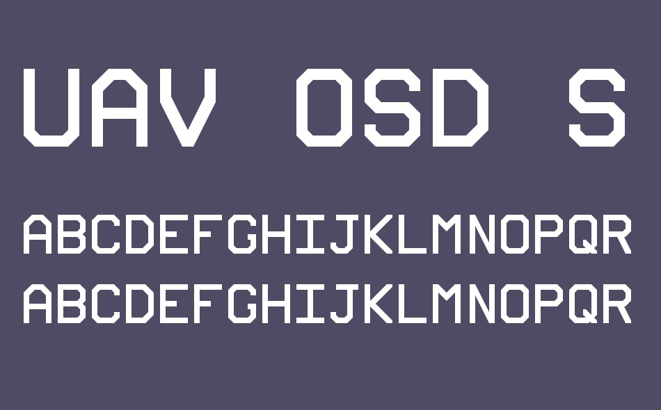 UAV OSD Sans font