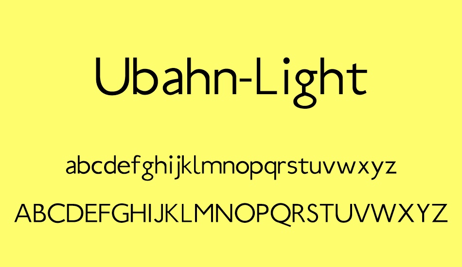 ubahn-light font