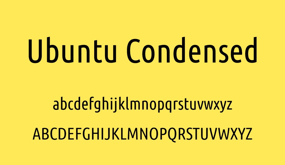 ubuntu-condensed font