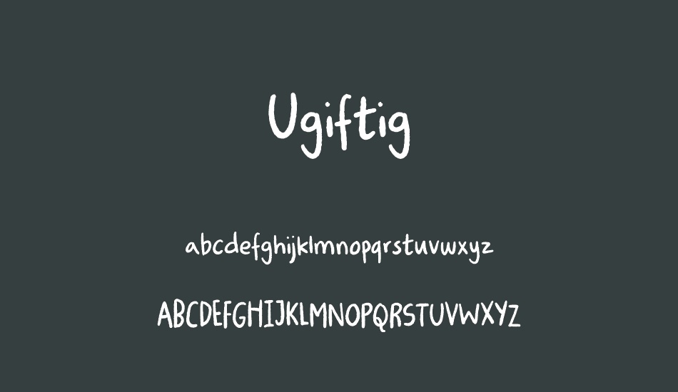 ugiftig-demo font