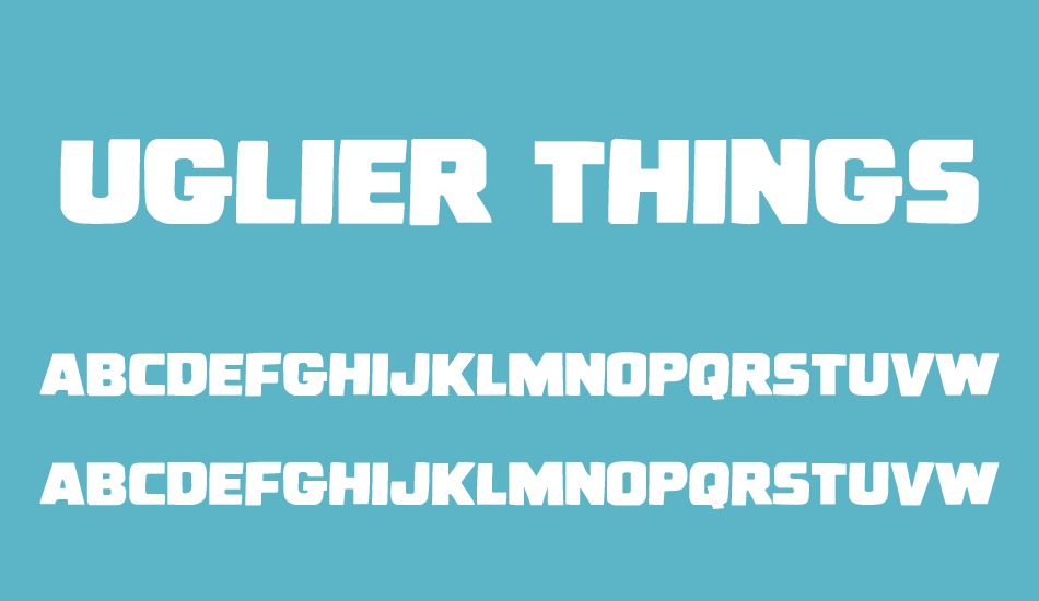 uglier-things font
