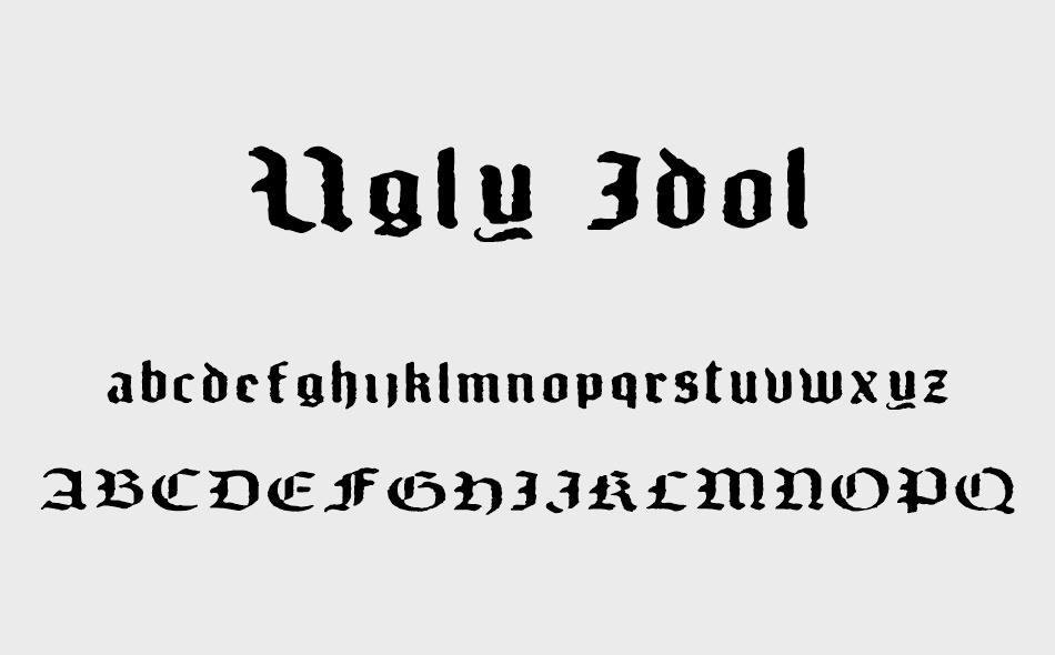 Ugly Idol font