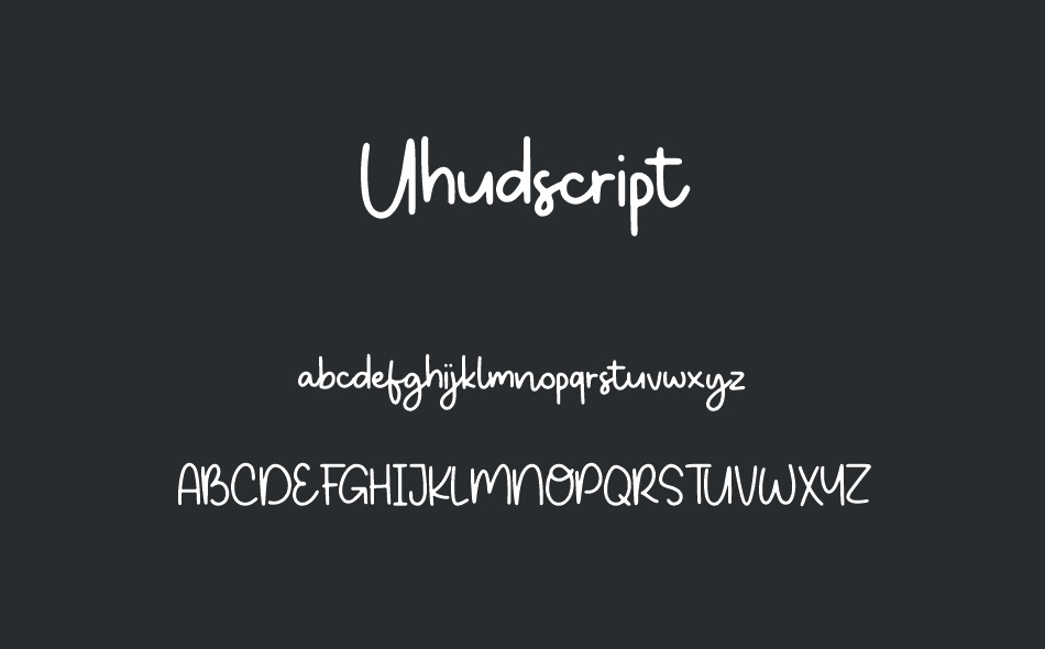 Uhudscript font